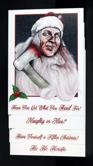 Psycho Santa Christmas Card