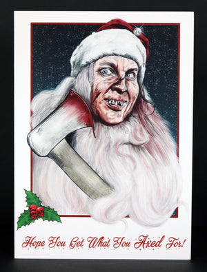 Psycho Santa Christmas Card