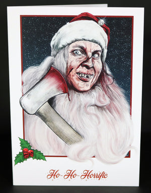 Psycho Santa Christmas Card