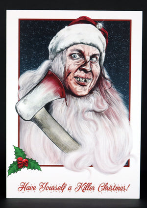 Psycho Santa Christmas Card